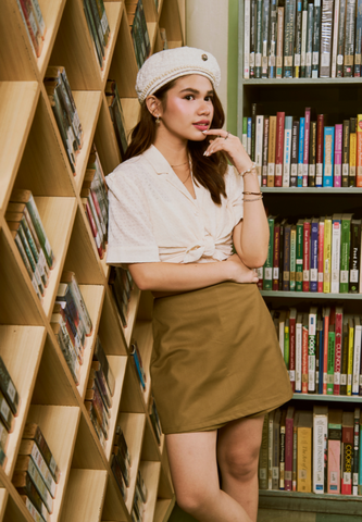 Mossimo Kaia Light Brown Mid Rise Mini Skort