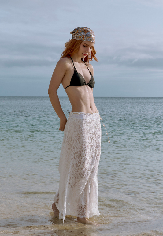 Mossimo White A-line Mesh Midi Skirt For Women