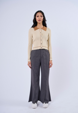 Mossimo Addison Gunmetal High Waisted Loose Straight Pants