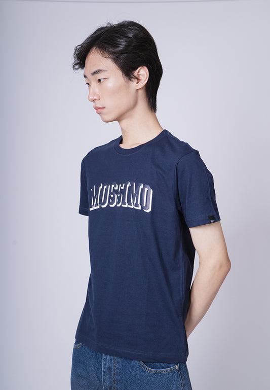 Mossimo Zeph Navy Blue Muscle Fit Tee