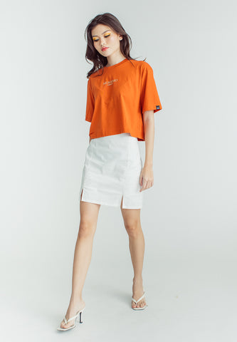 Mossimo Rust Modern Cropped Fit Tee