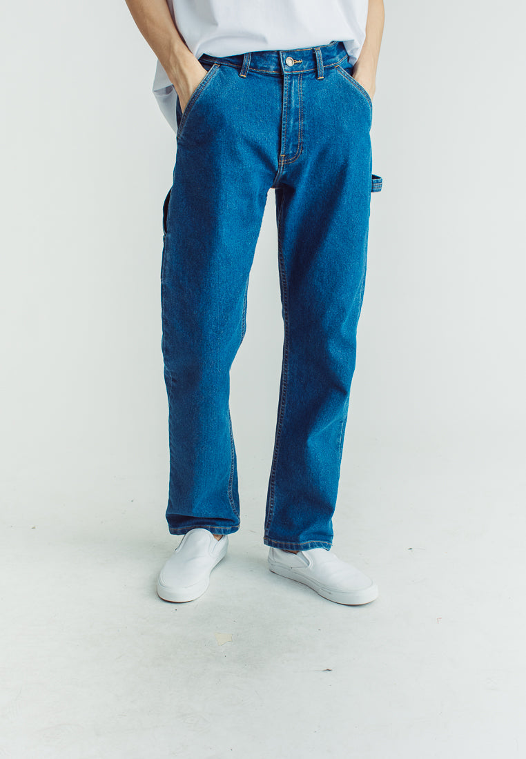 Mossimo John Medium Blue Carpenter Mid Rise Denim Jeans