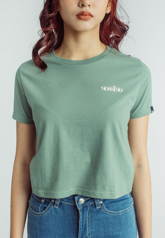 Mossimo Aina Sage Green Classic Cropped Fit Tee