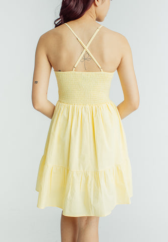 Mossimo Lillian Yellow Halter Dress
