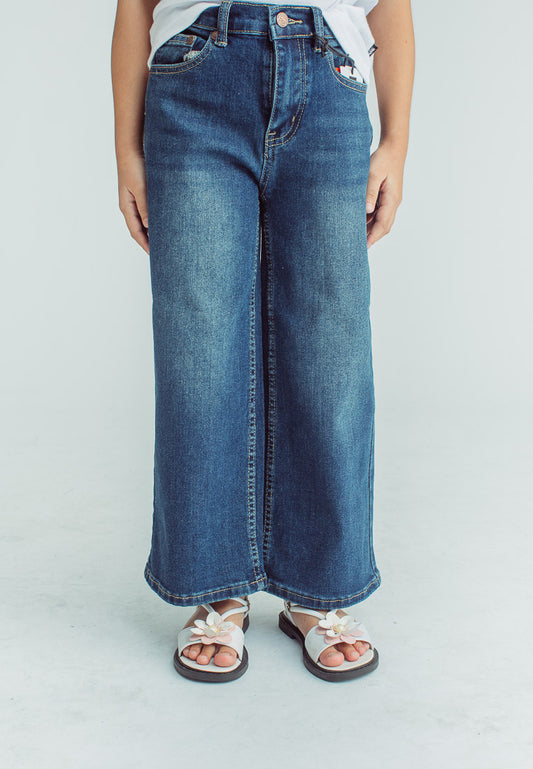 Mossimo Kids Jen Medium Blue Wide Leg High Waisted Jeans