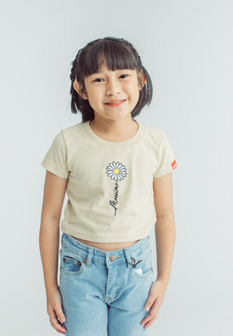 Mossimo Kids Kyanna Warmsand Loose Cropped Fit Tee