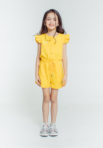 Mossimo Yellow Sesame Street Kids Girls Sleeveless Romper with Embroidery