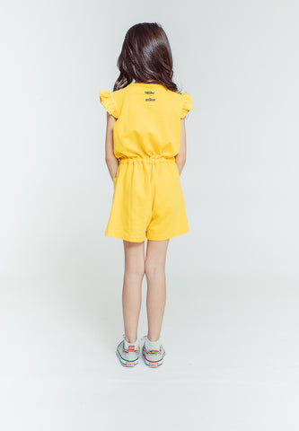 Mossimo Yellow Sesame Street Kids Girls Sleeveless Romper with Embroidery