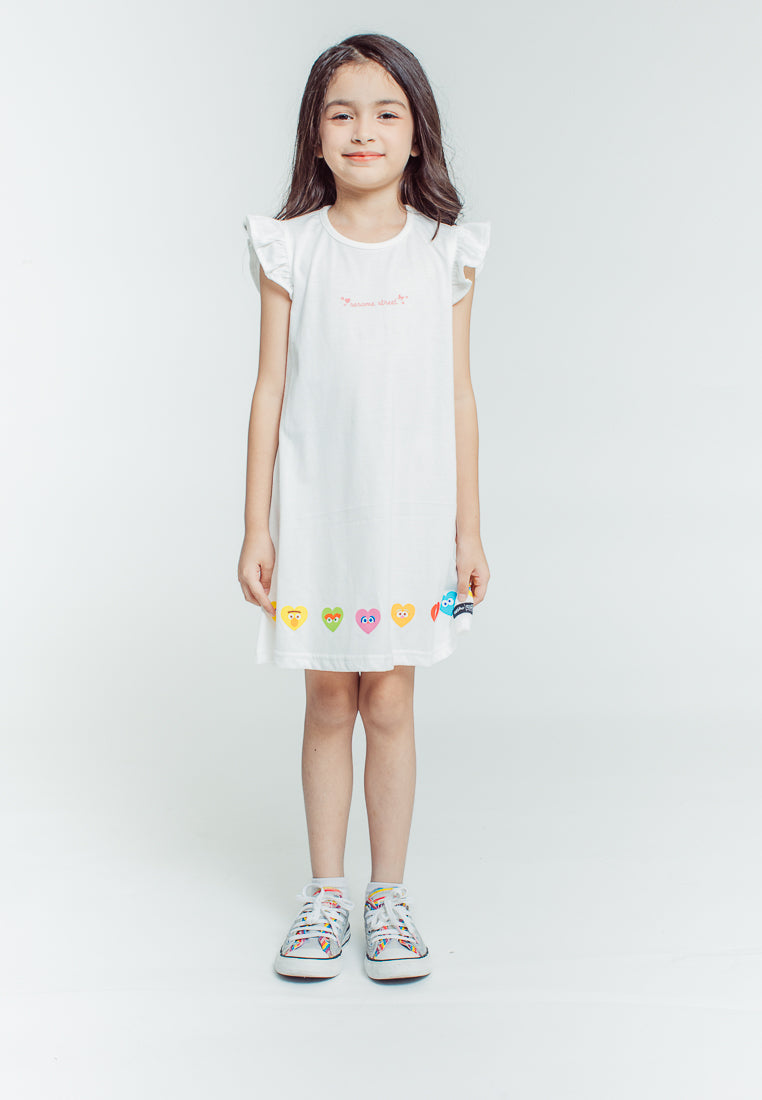 Mossimo Kids White Sesame Street Sleeveless Dress
