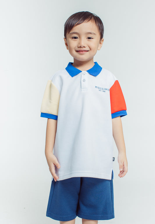 Mossimo Kids Reeve White Navy Colorblock Polo Shirt and Short Set