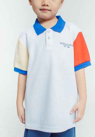 Mossimo Kids Reeve White Navy Colorblock Polo Shirt and Short Set