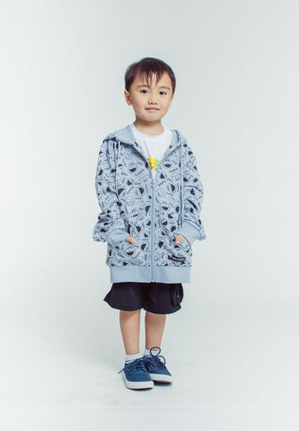 Mossimo Heather Gray Sesame Street Hoodie Jacket with Zipper