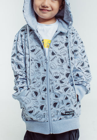Mossimo Heather Gray Sesame Street Hoodie Jacket with Zipper
