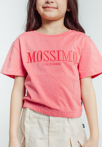Mossimo Kids Christine Pink Elastic Hem Crop Top