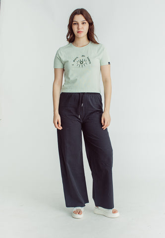 Mossimo Alexandra Fog Green Classic Cropped Fit Tee