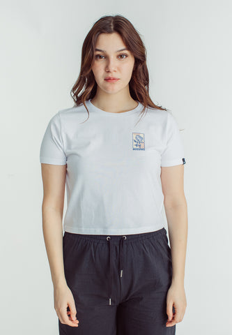 Mossimo Blaire White Classic Cropped Fit Tee