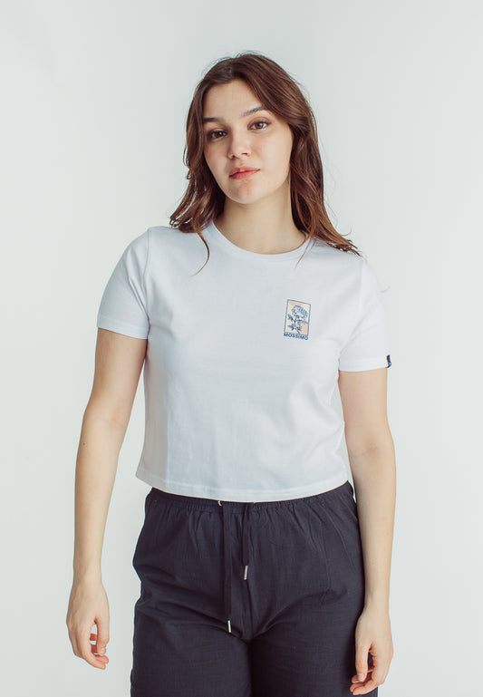 Mossimo Blaire White Classic Cropped Fit Tee