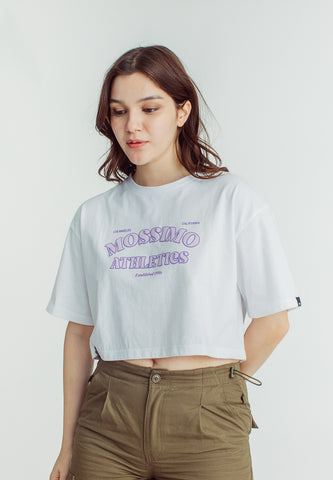 Mossimo Mia White Oversized Cropped Fit Tee