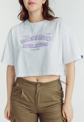 Mossimo Mia White Oversized Cropped Fit Tee