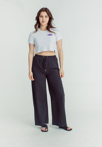 Mossimo Lorraine White Vintage Cropped Fit Tee