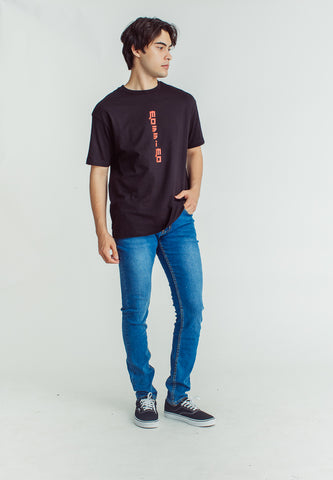 Mossimo Black Urban Fit Tee with Flat Print