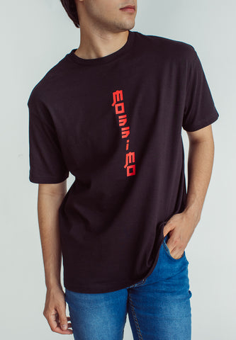 Mossimo Black Urban Fit Tee with Flat Print