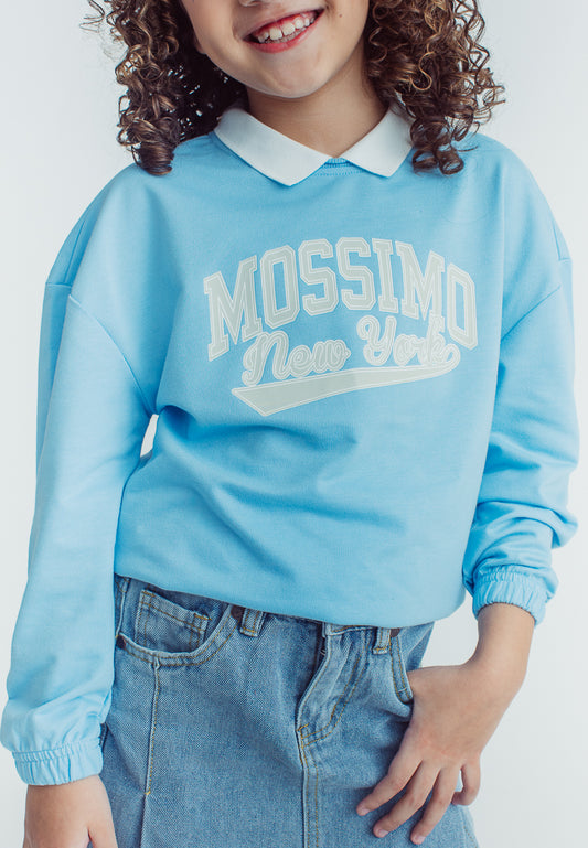 Mossimo Kids Daniela Light Skyway Collared Sweatshirt