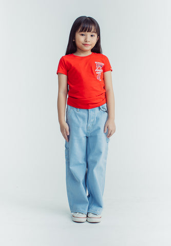 Mossimo Kids Nina True Red Floral Basic Tshirt