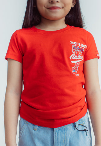Mossimo Kids Nina True Red Floral Basic Tshirt