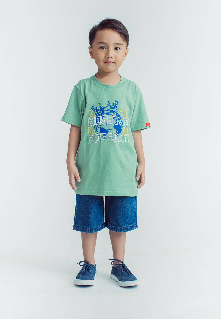 Mossimo Kids Archie Aspen Green Basic Graphic Tshirt