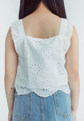 Mossimo Kids Angelina Eyelet Lace Sleeveless Crop Top