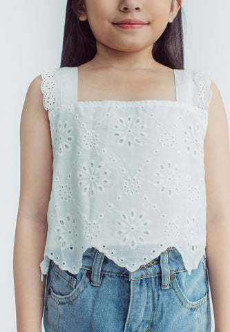 Mossimo Kids Angelina Eyelet Lace Sleeveless Crop Top
