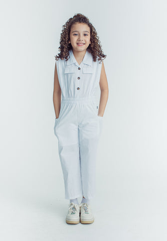 Mossimo Kids Mara White Cargo Jumpsuit