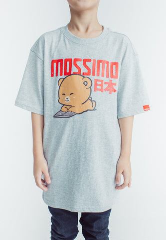 Mossimo Kids Bailey Heather Gray Mossybear Oversized Graphic Tshirt