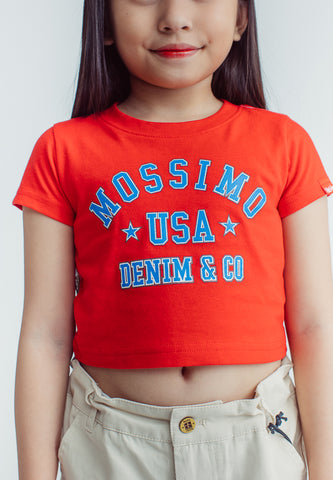 Mossimo Kids Vashlyn True Red Basic Cropped Tee