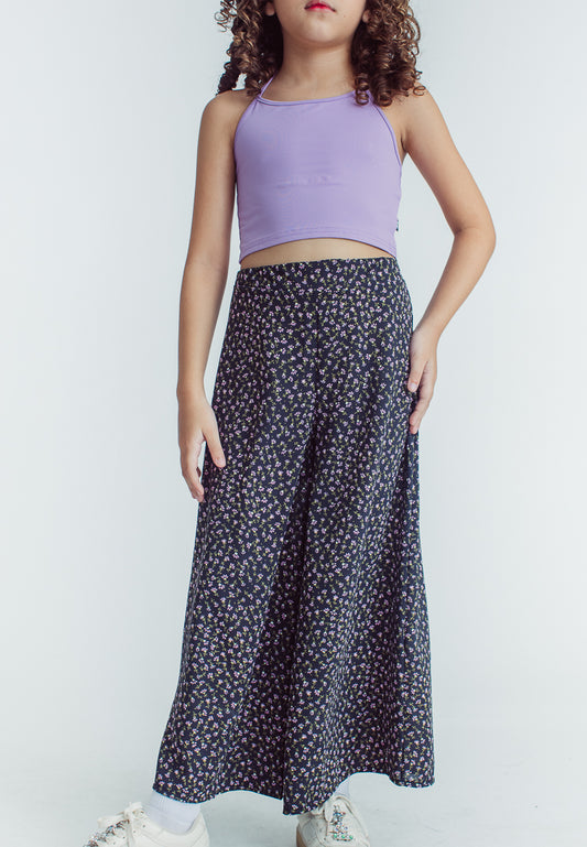 Mossimo Kids Kathlene Viola Black Ribbed Top and Wide Leg Pants