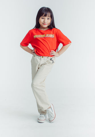 Mossimo Kids Myrtle True Red Loose Cropped Fit tee