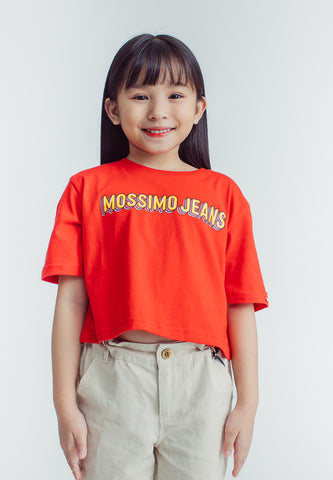 Mossimo Kids Myrtle True Red Loose Cropped Fit tee