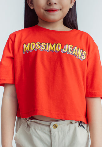 Mossimo Kids Myrtle True Red Loose Cropped Fit tee