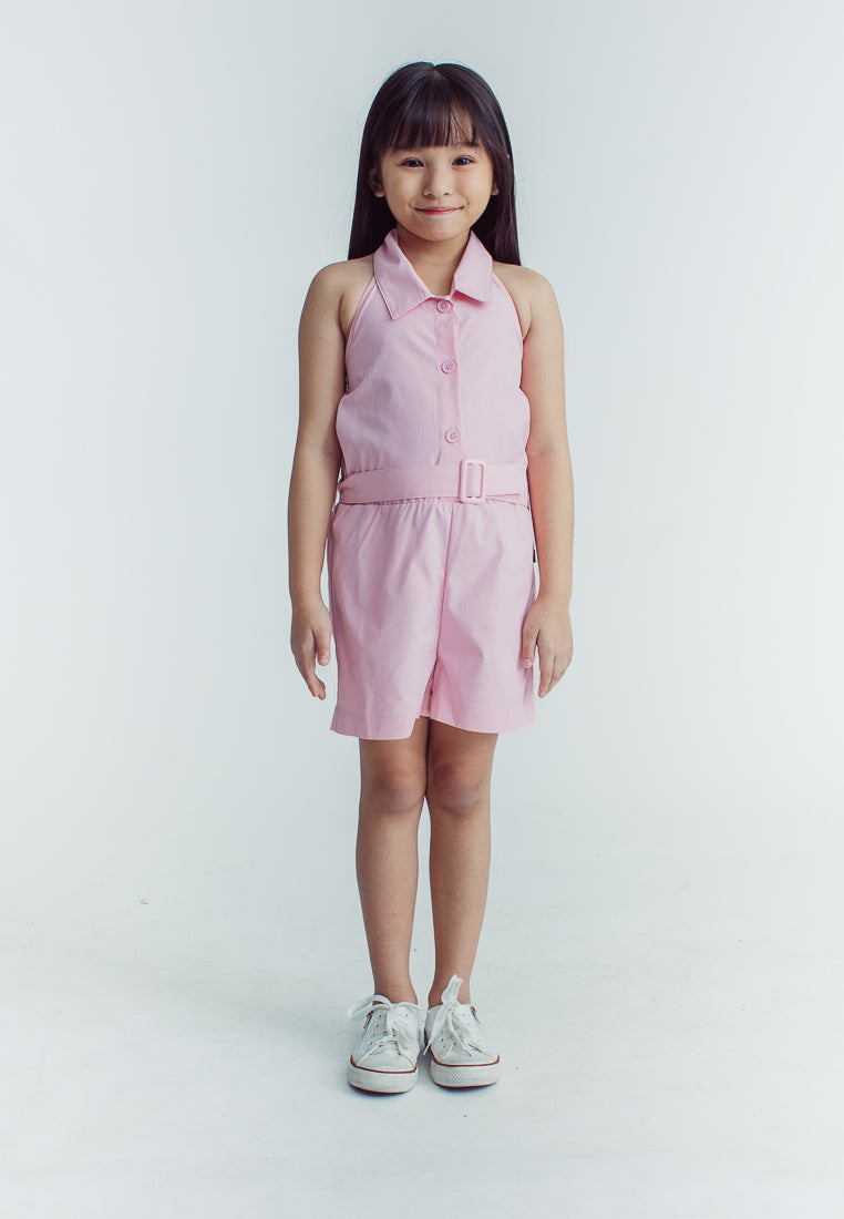 Mossimo Kids Norilyn Evesand Buttondown Front Belted Halter Romper