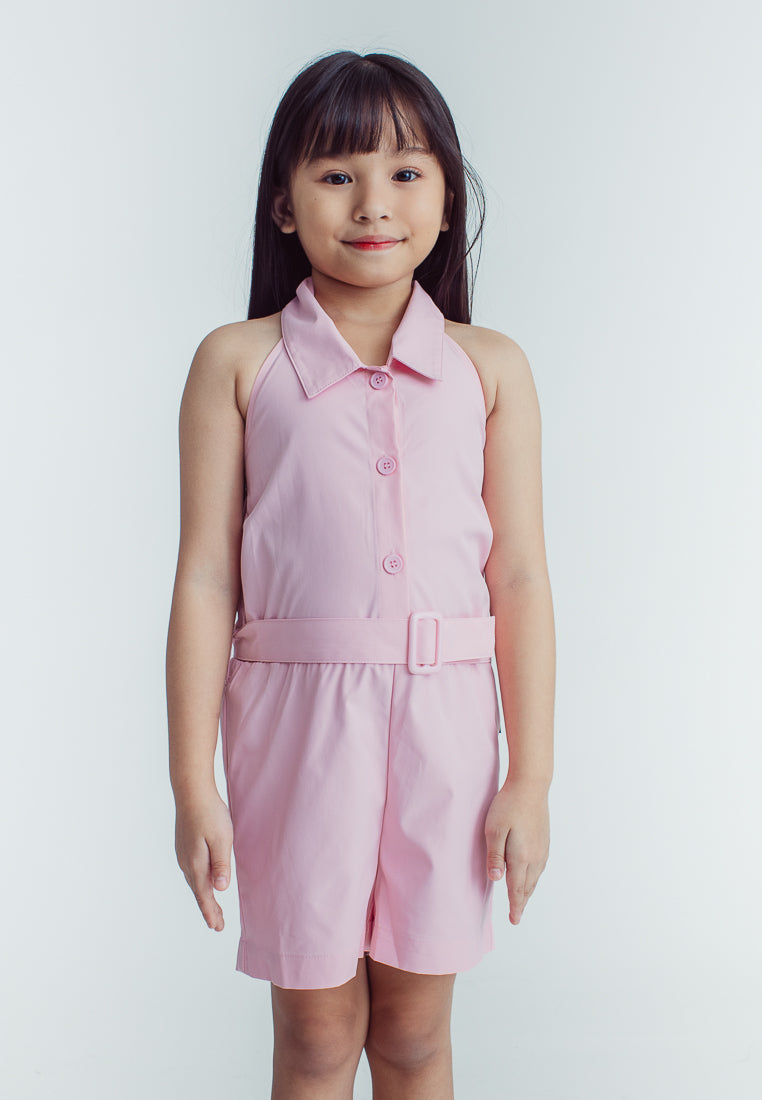 Mossimo Kids Norilyn Evesand Buttondown Front Belted Halter Romper