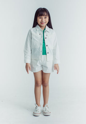 Mossimo Kids Faith White Cropped Denim Jacket