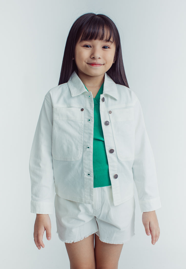 Mossimo Kids Faith White Cropped Denim Jacket