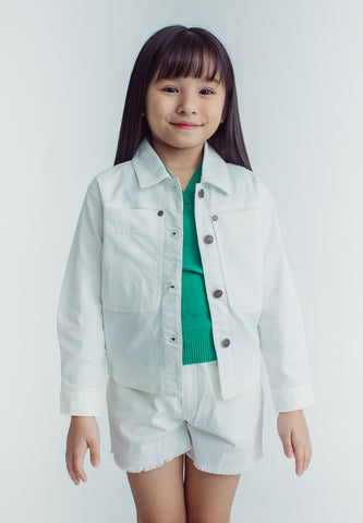 Mossimo Kids Faith White Cropped Denim Jacket