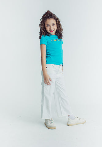 Mossimo Kids Dianne White Wide Leg Low Waist Jeans