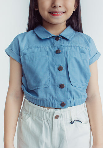 Mossimo Kids Jill Light Blue Collared Top