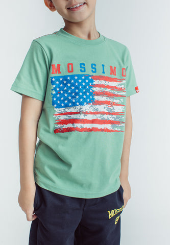 Mossimo Kids Bryle Aspen Green Oversized Graphic Tshirt
