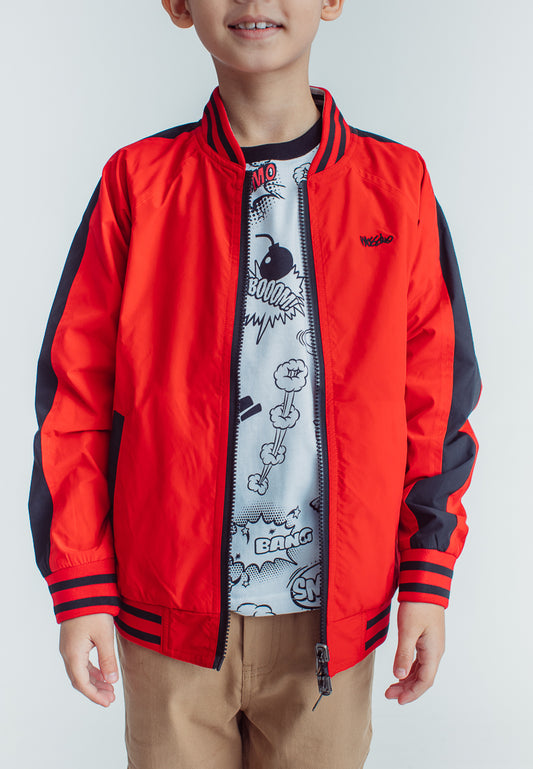 Mossimo Kids Melvin Red Heather Gray Reversible Bomber Jacket