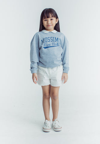 Mossimo Kids Daniela Light Heather Gray Collared Sweatshirt