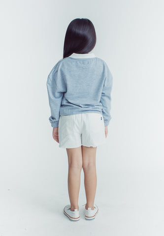 Mossimo Kids Daniela Light Heather Gray Collared Sweatshirt